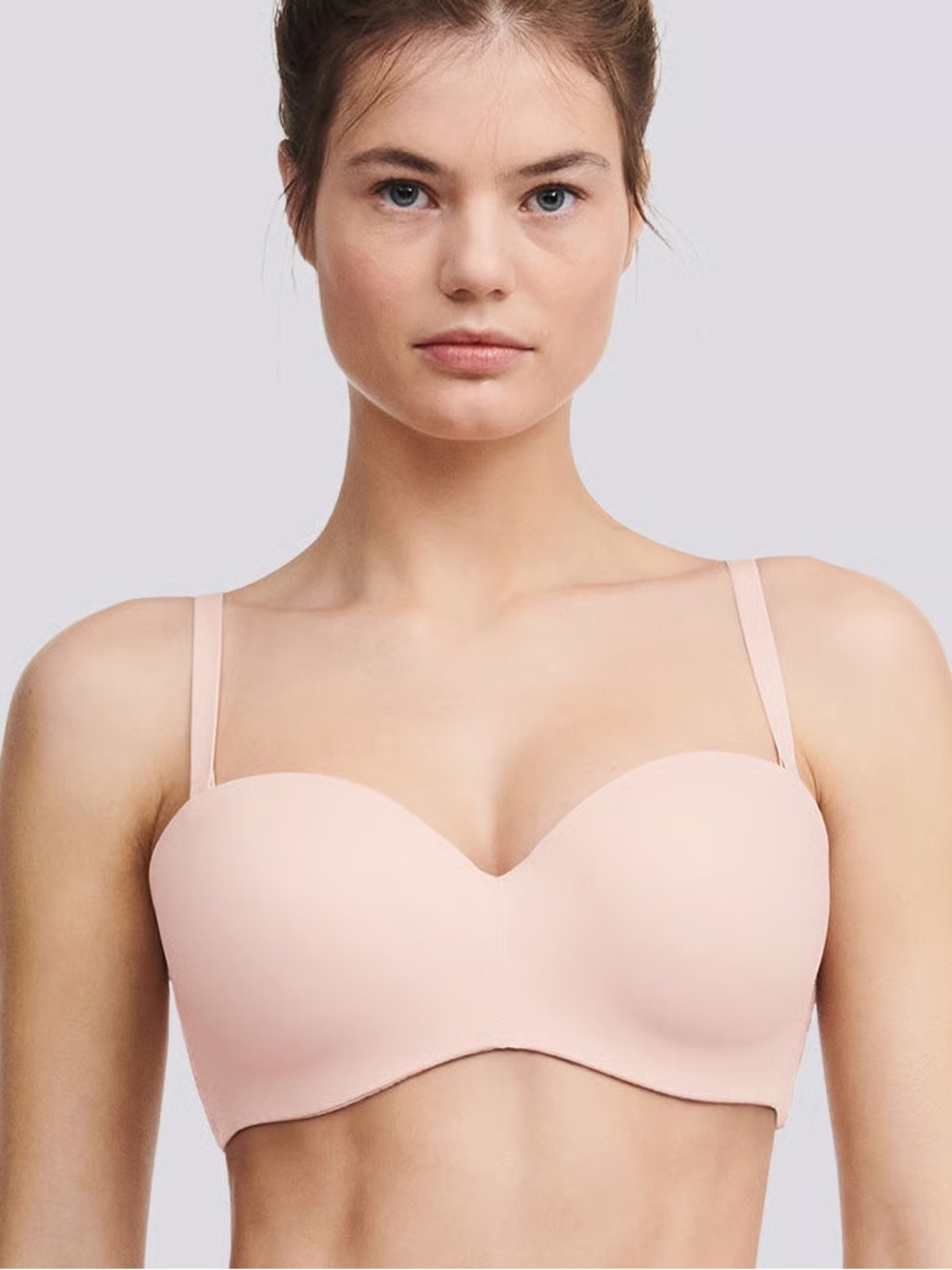 🌻NEW NWOT Chantelle Norah Comfort Strapless Convertible Bra 40D Nude Rose